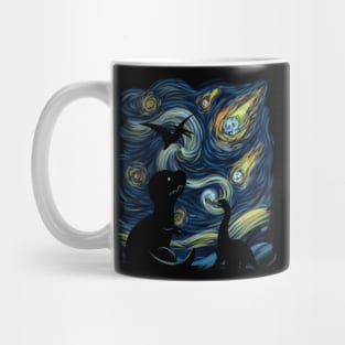 Dinosaurs in the starry night Mug